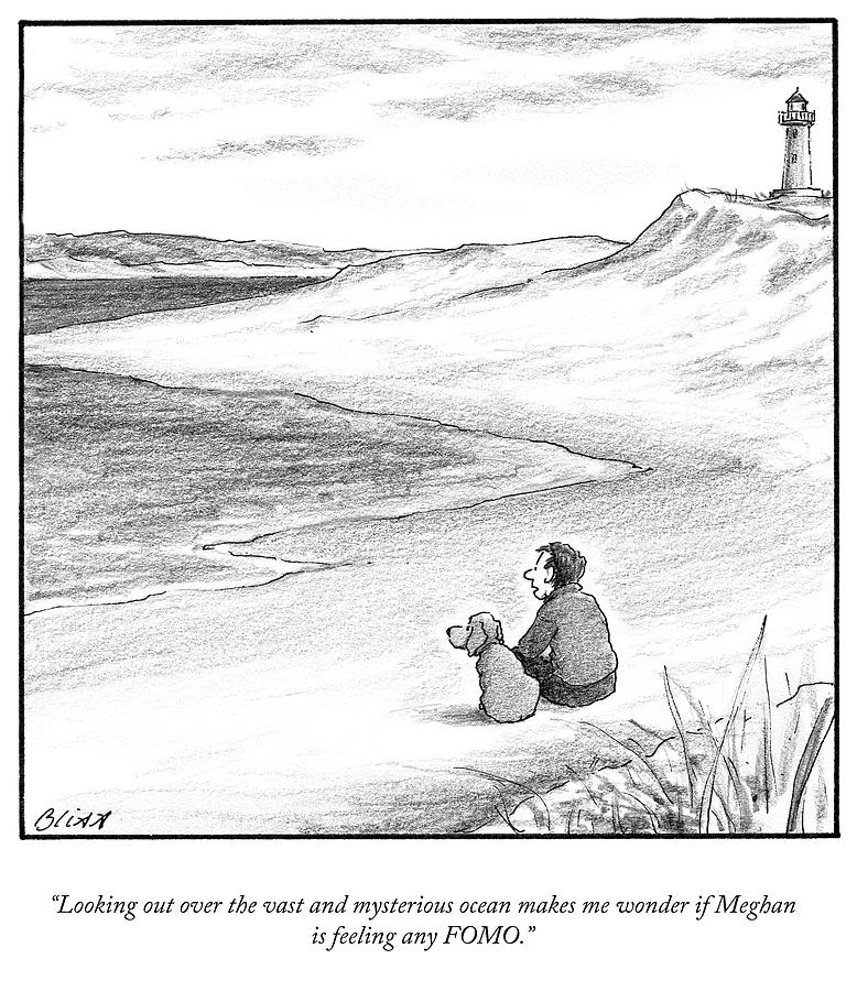 Feeling Any FOMO Drawing by Harry Bliss