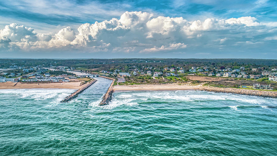 Fenway Beach, Weekapaug,RI Photograph by Veterans Aerial Media LLC