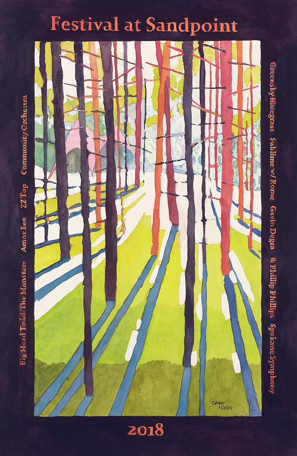 Festival at Sandpoint 2018 Painting by Grant Nixon