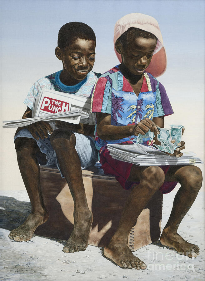 Fifty-fifty Painting by Nicole Minnis