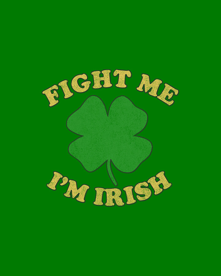 Fight Me Im Irish Retro Digital Art by Flippin Sweet Gear
