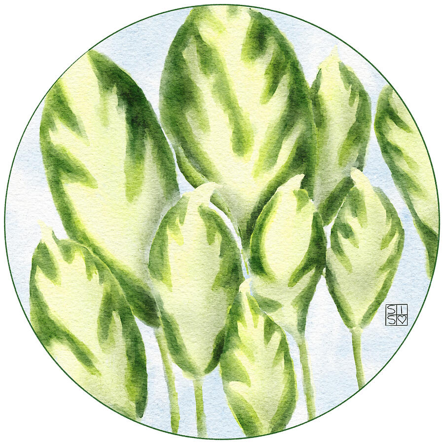 Fire and Ice Hosta Digital Art by Snow Iris Studio