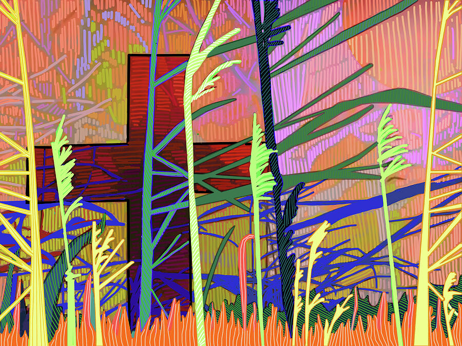 Fire In The Grasses Painting by Rod Whyte
