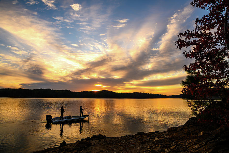 First Catch on Allatoona Photograph by Anthony Hightower