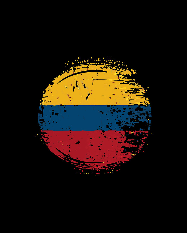 Flag of Colombia Distressed Digital Art by Flippin Sweet Gear