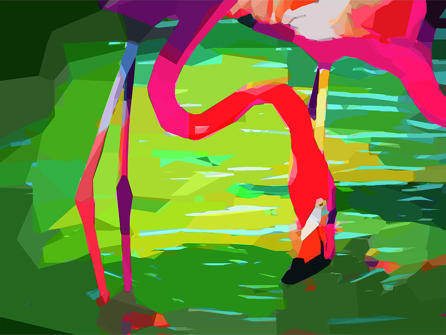 Flamingo art Mixed Media by David McKinney