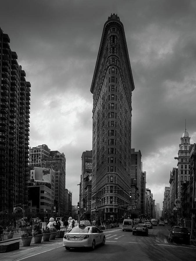 Flatiron Building in Dramatic Light Photograph - Flatiron Building, New York by Serge Ramelli