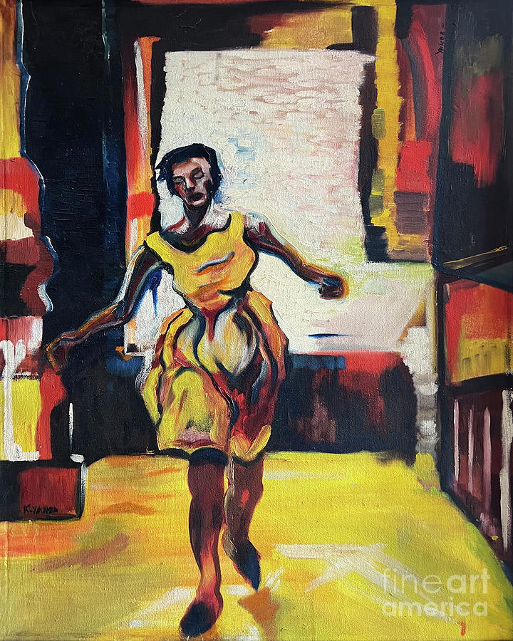 Fleeting Woman Painting by Katt Yanda