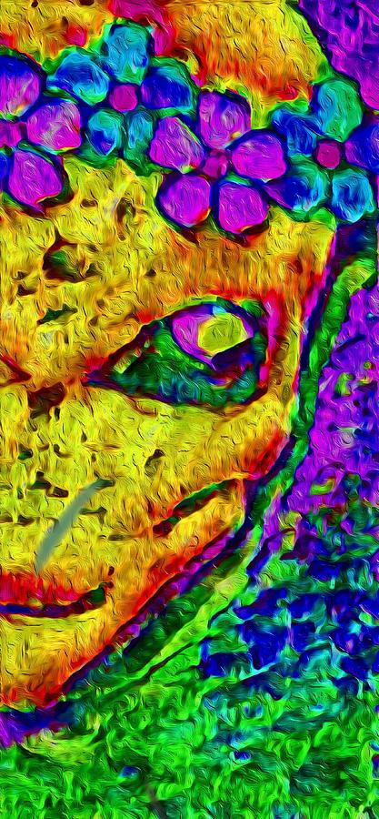 Flower Alien Mixed Media by Bencasso B