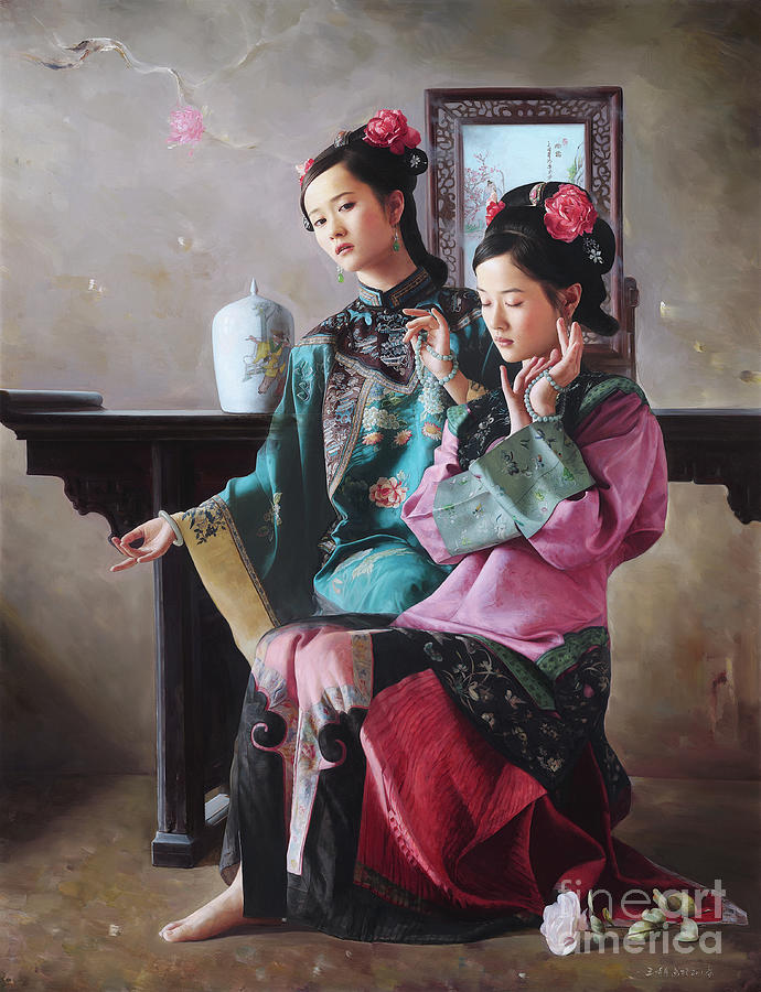 Flower Shadow and Zen Music Painting by Mingyue Wang