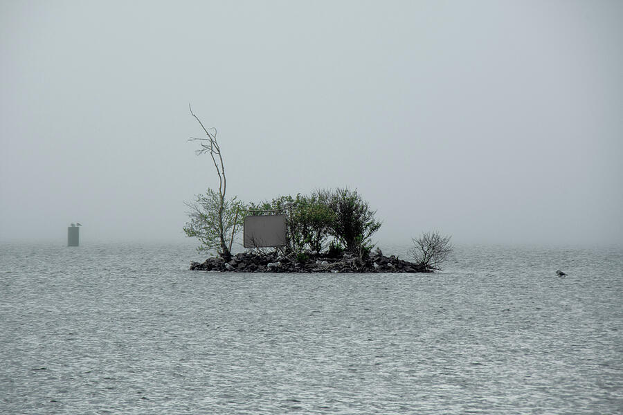 Foggy Ripley Rock Photograph by Vi Ray