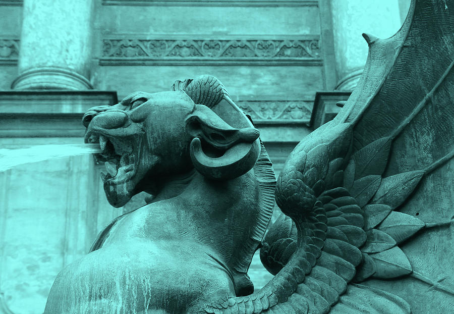 Fontaine Saint Michel - Abstract Photograph by Ron Berezuk