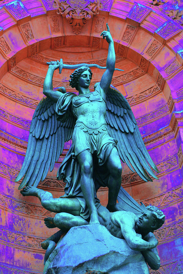 Fontaine St. Michel - Abstract Photograph by Ron Berezuk