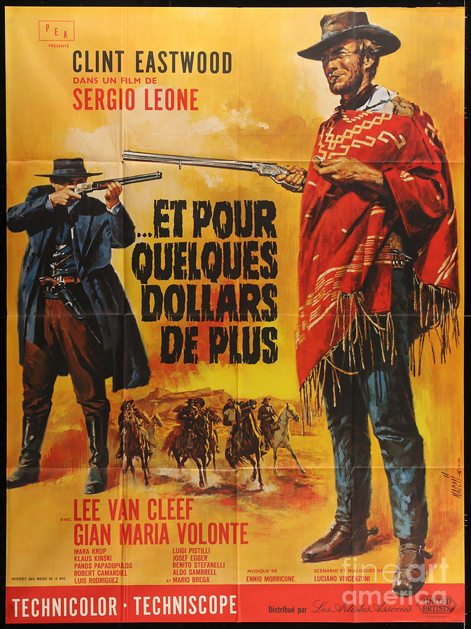 For a Few Dollars More - Poster French Digital Art by Antonios Valamontes