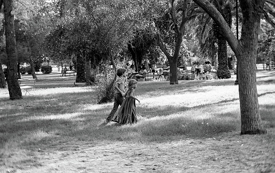 Children Running in the Park Photograph - Free-Range Children in Encanto Park, 1972 by Jeremy Butler