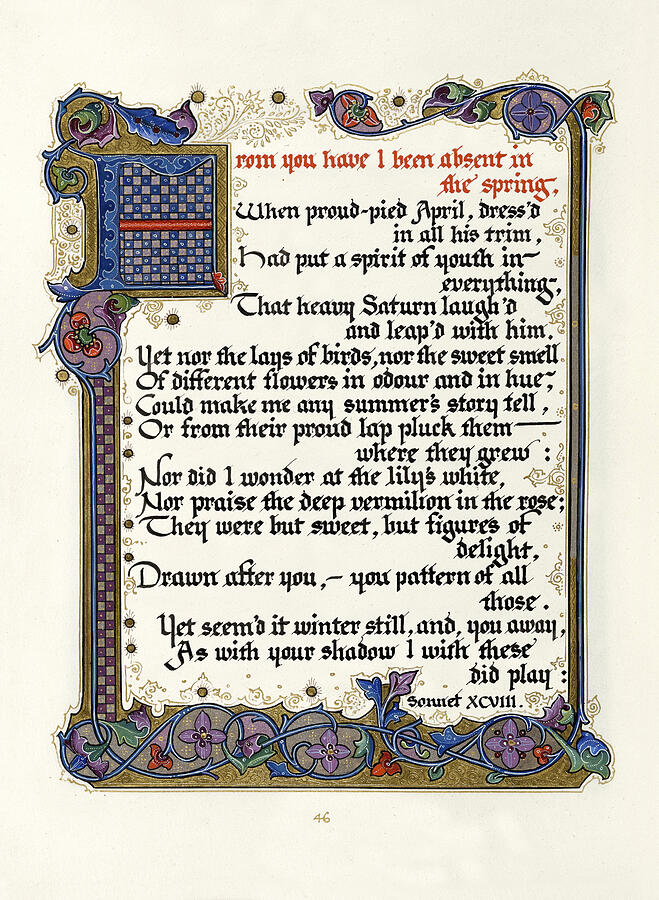 From you have I been absent in the spring - Shakespeare, Sonnet 98