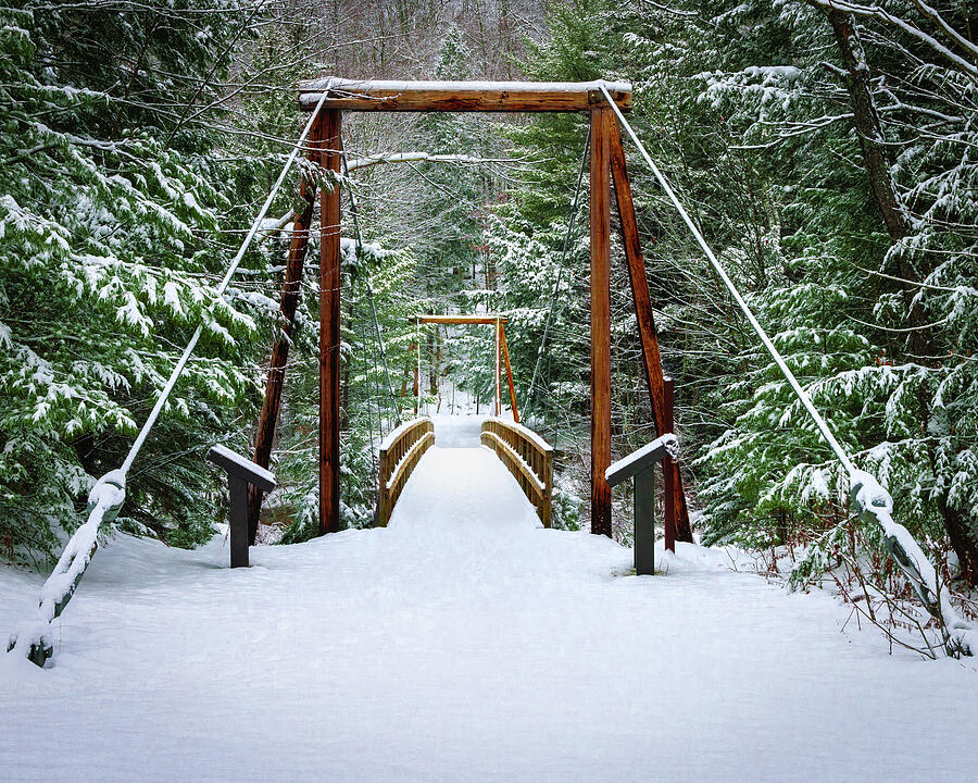 Winter Crossing at Lincoln Woods Photograph by NorthEast Creativity