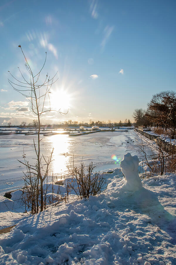 Frozen Marina at Sam Smith Park in Toronto by John Twynam