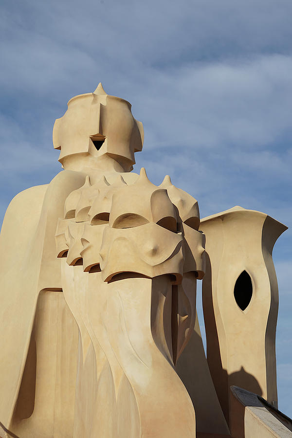 Gaudi Casa Mila Garden of the Warriors Photograph by Richard Reeve
