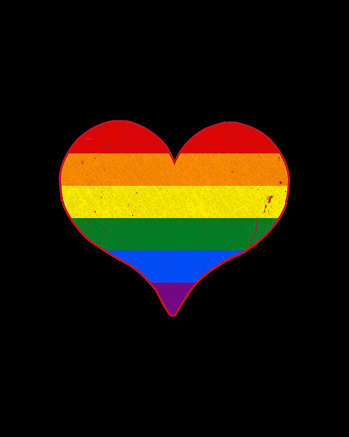 Gay Pride Love Heart Digital Art by Flippin Sweet Gear