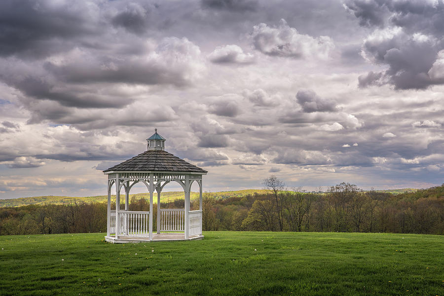 Gazebo Under Stormy Skies #2 Photograph by Dave King