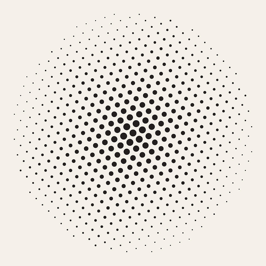Geometric Halftone Background Seamless Vector Drawing by Lasagnaforone