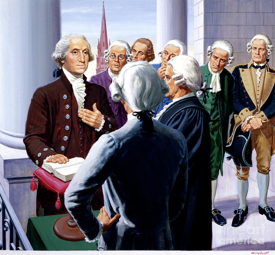 Inauguration Of George Washington Painting by Ed Vebell