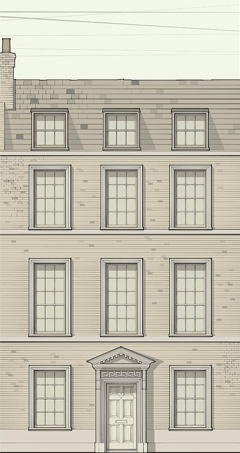 Georgian Terrace House Drawing by Jcgwakefield