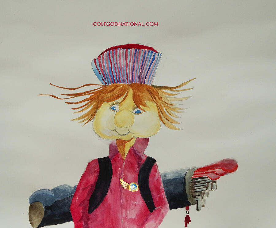 GGN Junior Golfer Painting by Randall Coleman