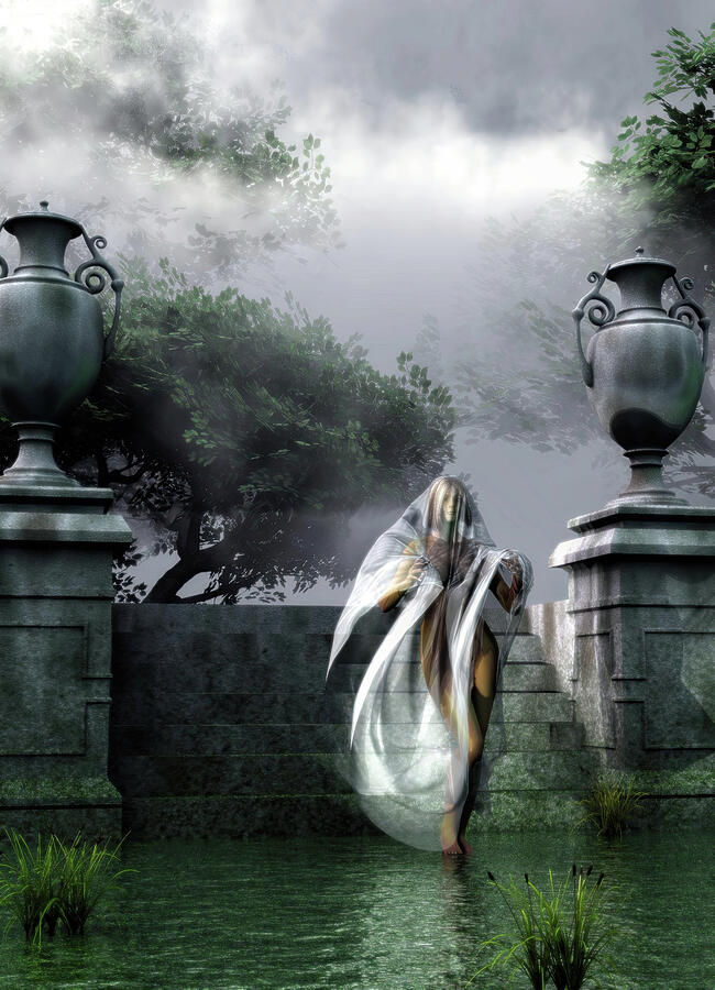 Ghost Digital Art by Daniel Eskridge - Metal Posters