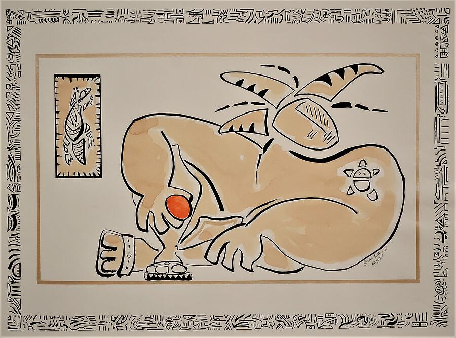 Gigante Caribeno China de Las Marias Painting by Oscar Ortiz