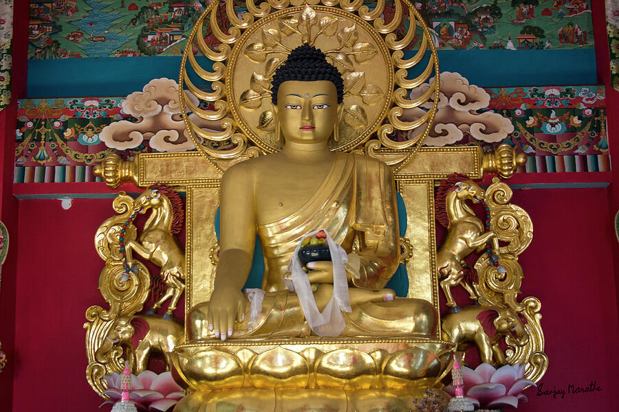 Golden Buddha, Dehradun Photograph by Sanjay Marathe