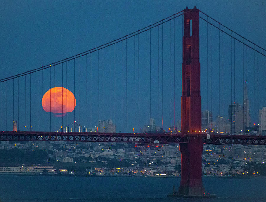 Golden Moon Photograph by Louis Raphael