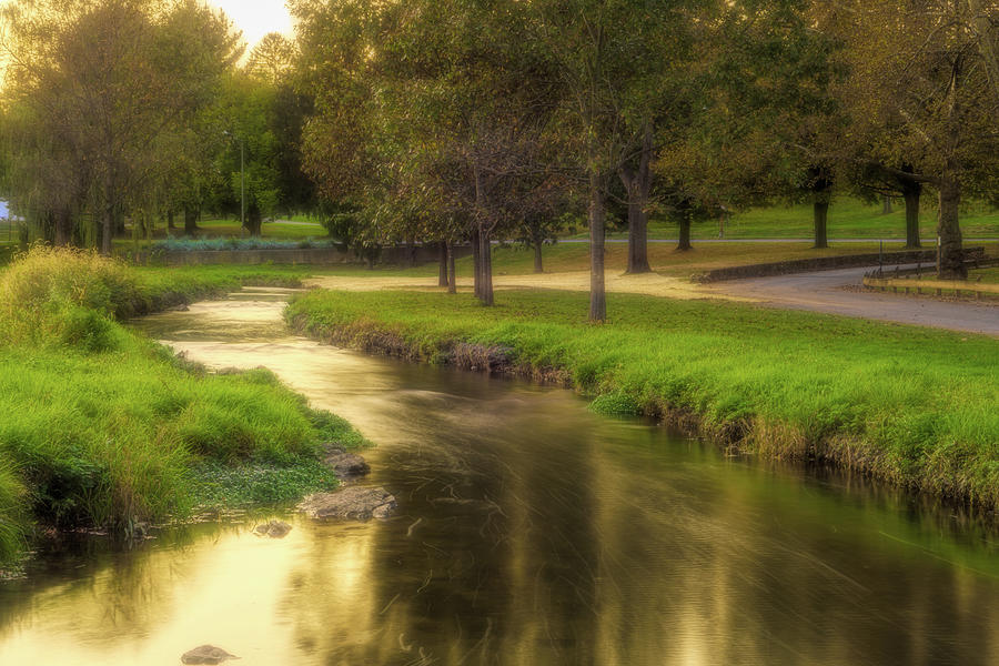 Golden River During the Golden Hour Photograph by Jason Fink