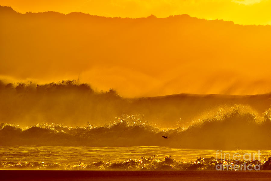 Golden Waves of Ke Iki Beach Photograph by Debra Banks
