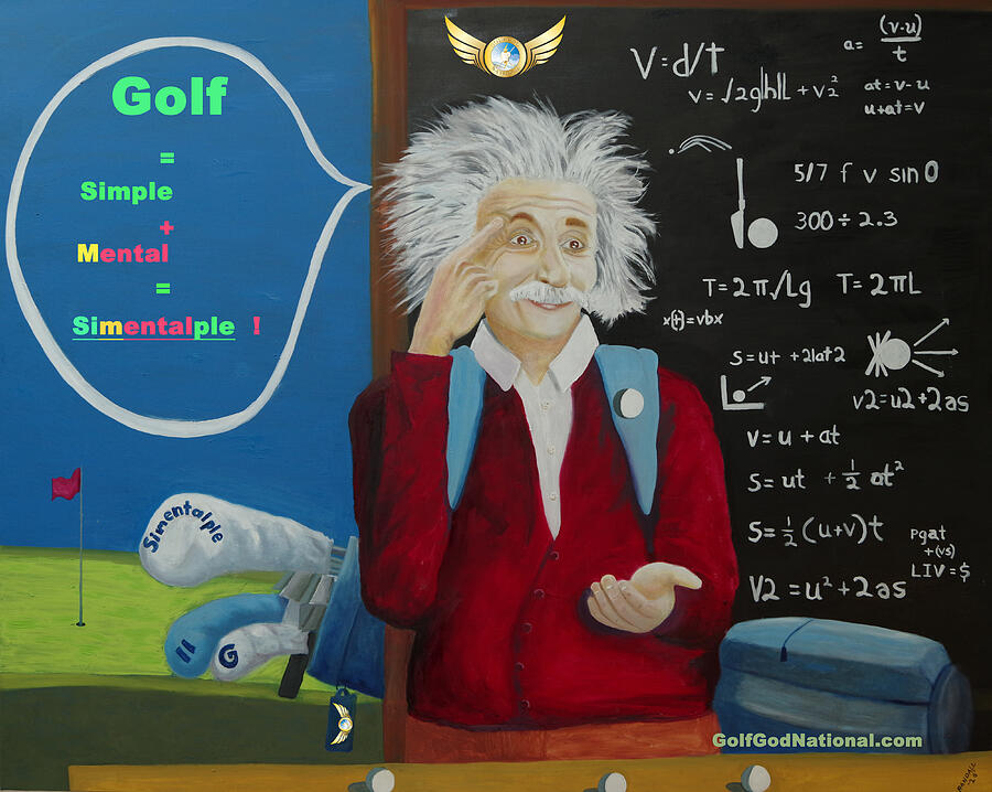Golf Finally Figured Out Painting by Randall Coleman
