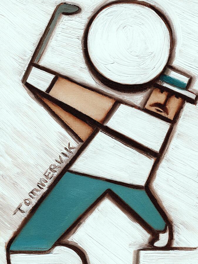 Perfect Golf Swing Painting Painting by Tommervik