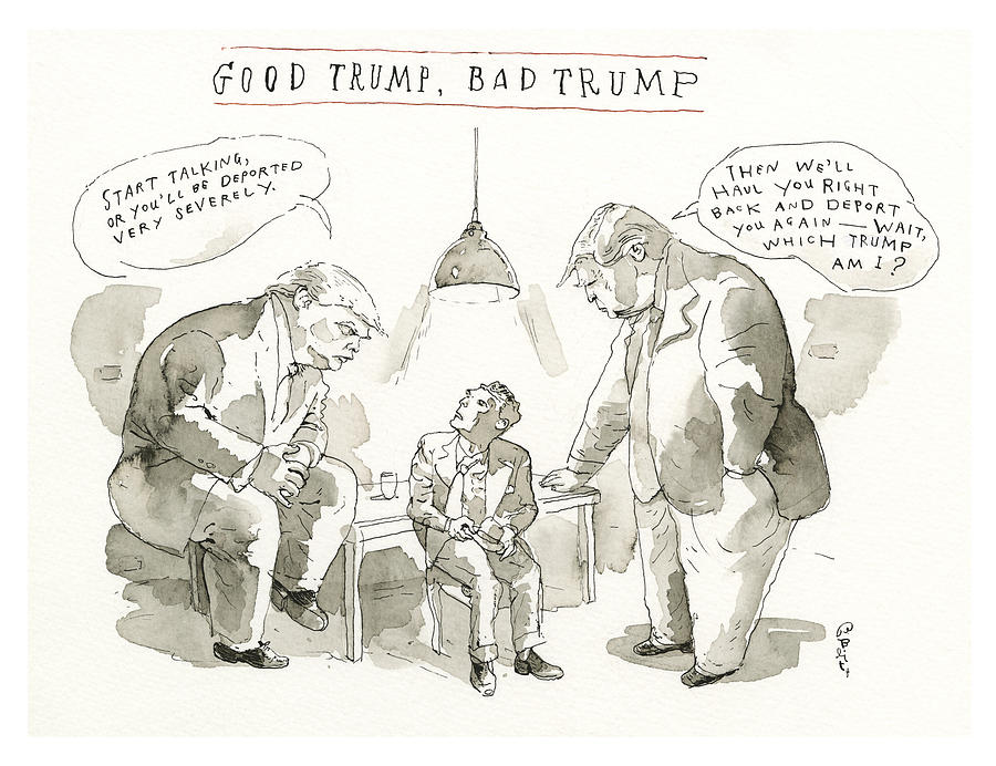 Good Trump, Bad Trump Painting by Barry Blitt