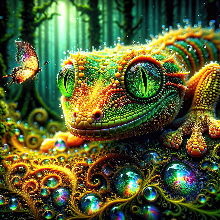 Gossamer Wings and Gecko Dreams Digital Art by Bill And Linda Tiepelman