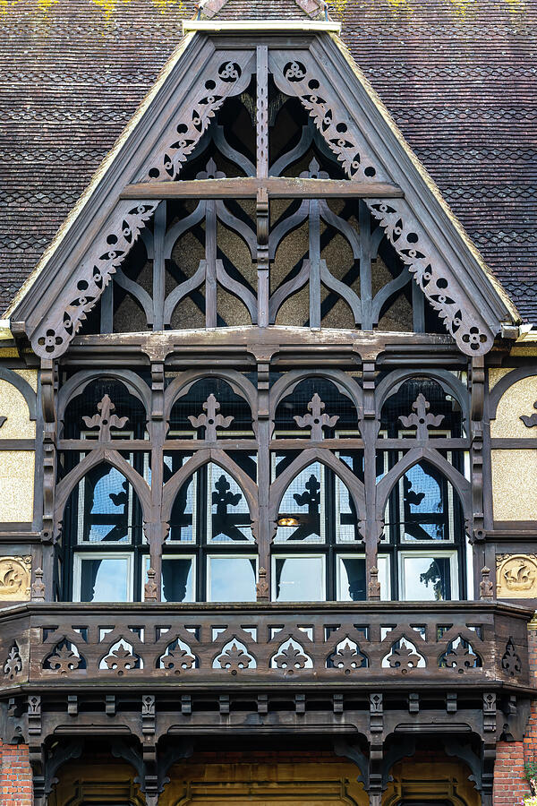 Gothic Revival Architecture Facade Photograph - Gothic Revival Architecture Facade by Shirley Mitchell