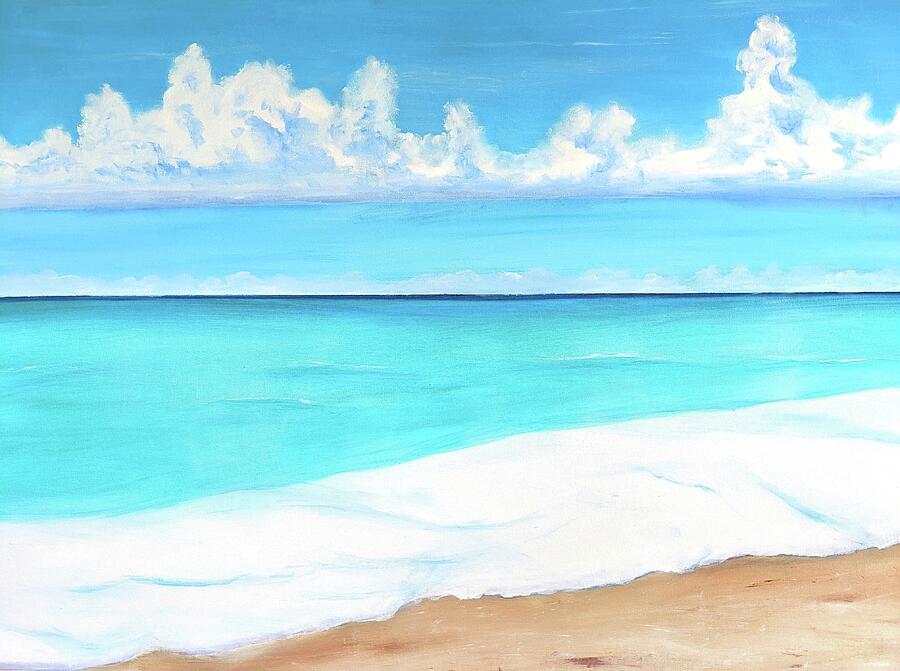 Grace Bay Reflections Painting by Carlin Blahnik CarlinArtWatercolor