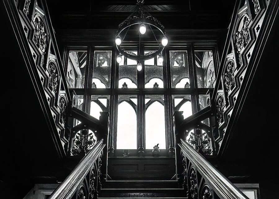 Grand Gothic Staircase Photograph - Grand Staircase by Shirley Mitchell