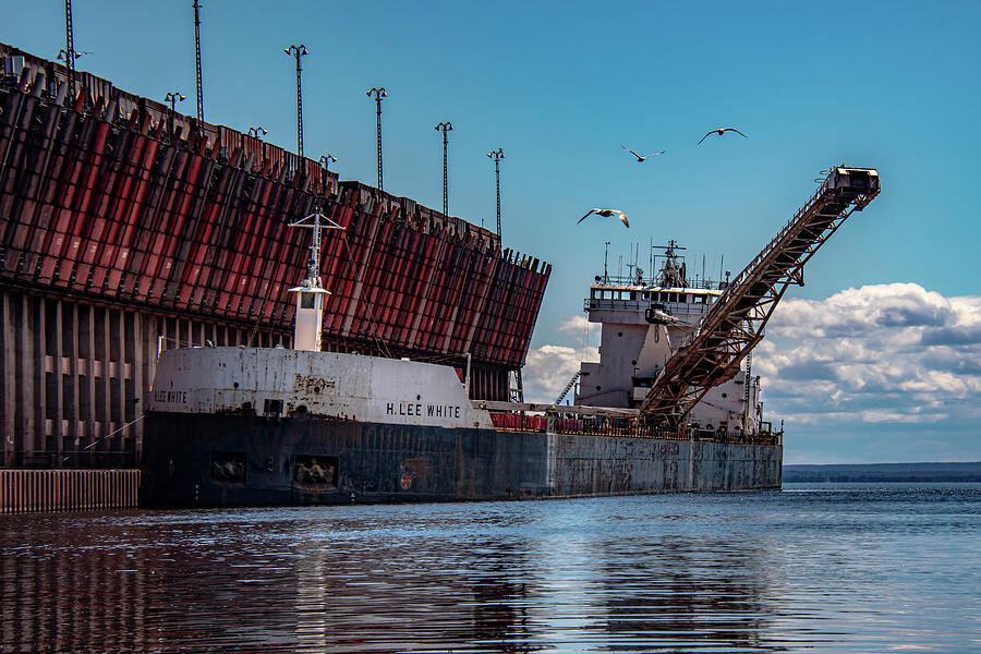 H. Lee White Ore Ship Photograph by Vi Ray