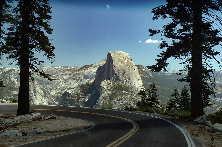 Half Dome Cliffs Edge Glacier Point Road Photograph by Bonnie Colgan