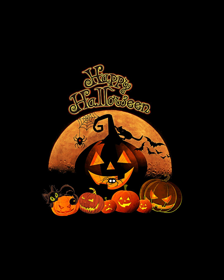 Happy Halloween Digital Art by Flippin Sweet Gear