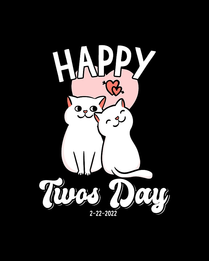Happy Twosday Palindrome 2-22-2022 Digital Art by Flippin Sweet Gear
