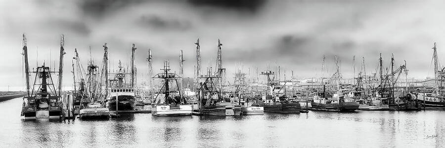 Harbor with Docked Fishing Boats Photograph - Harbor of Fishing Vessels by Bruce Block