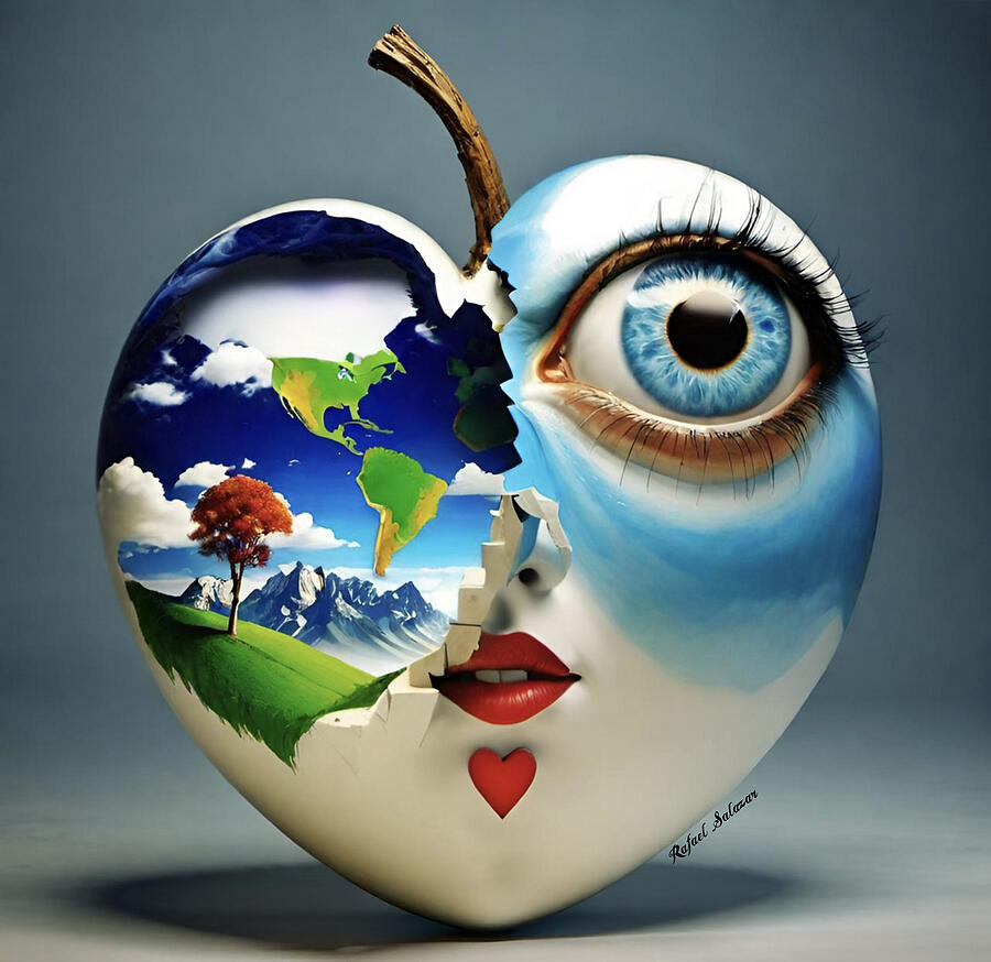 Heart of the World Digital Art by Rafael Salazar