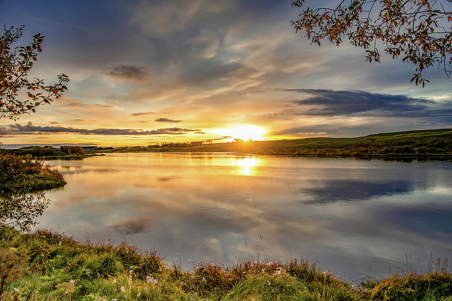 Hella Iceland Sunset HDR Photograph by Rebecca Herranen