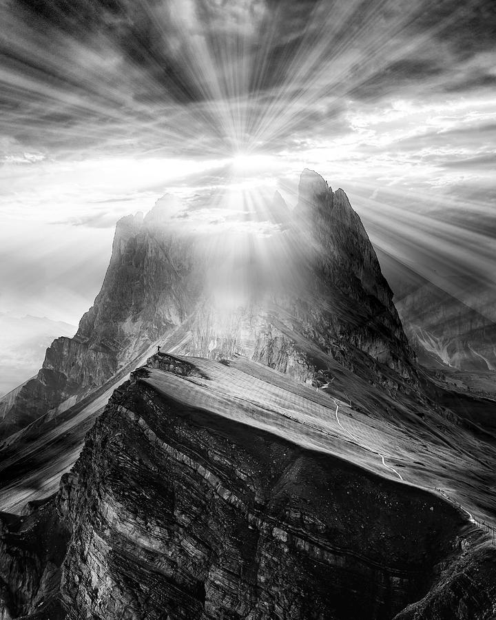 Rays Over Majestic Mountains Photograph - Higher power by Sofie Conte